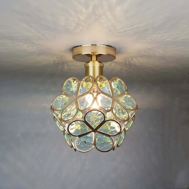 Plafonnier Design En Verre Pour Couloir, Style Floral-Lampe Veilleuse